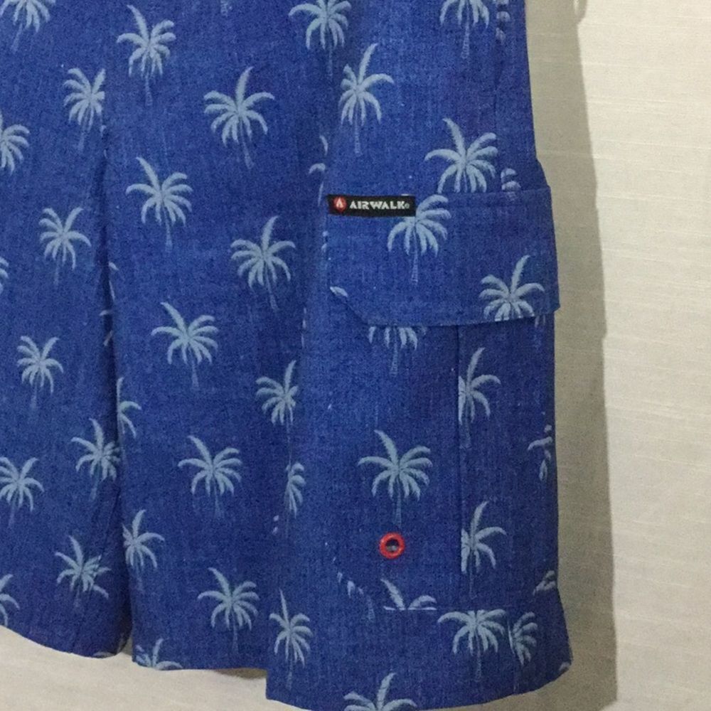 AIRWALK Swim Trunks Palm Trees Stretch Fabric  - Picture 2 of 5
